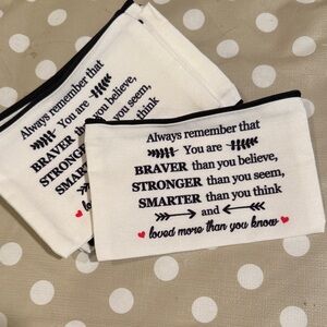 Inspirational Quote Pouch Set
